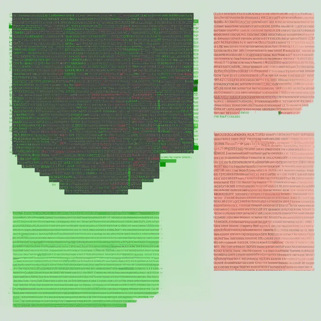 A generated image of a lot of code being deleted